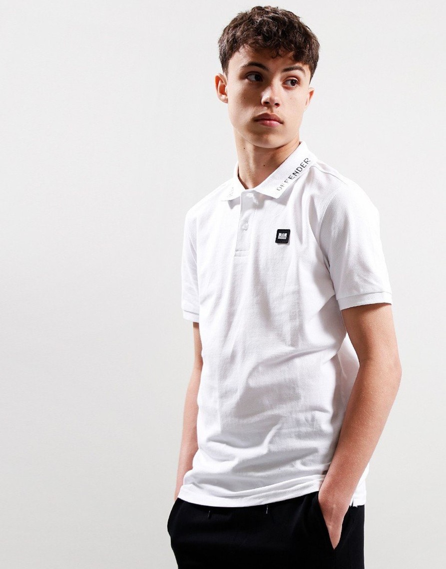 Clothing Weekend Offender Kids Polo Shirts | Weekend Offender Kids Colo Polo Shirt White/Black (2Yr)