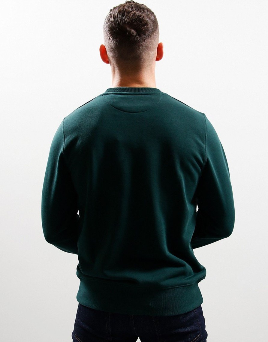 Clothing GANT Sweats | Gant Shield Crew Neck Sweat Tartan Green (M)