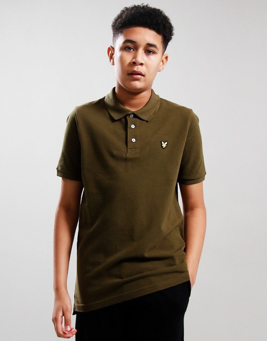 Clothing Lyle & Scott Junior Polo Shirts | Lyle & Scott Junior Classic Polo Shirt Olive (3/4Yr)