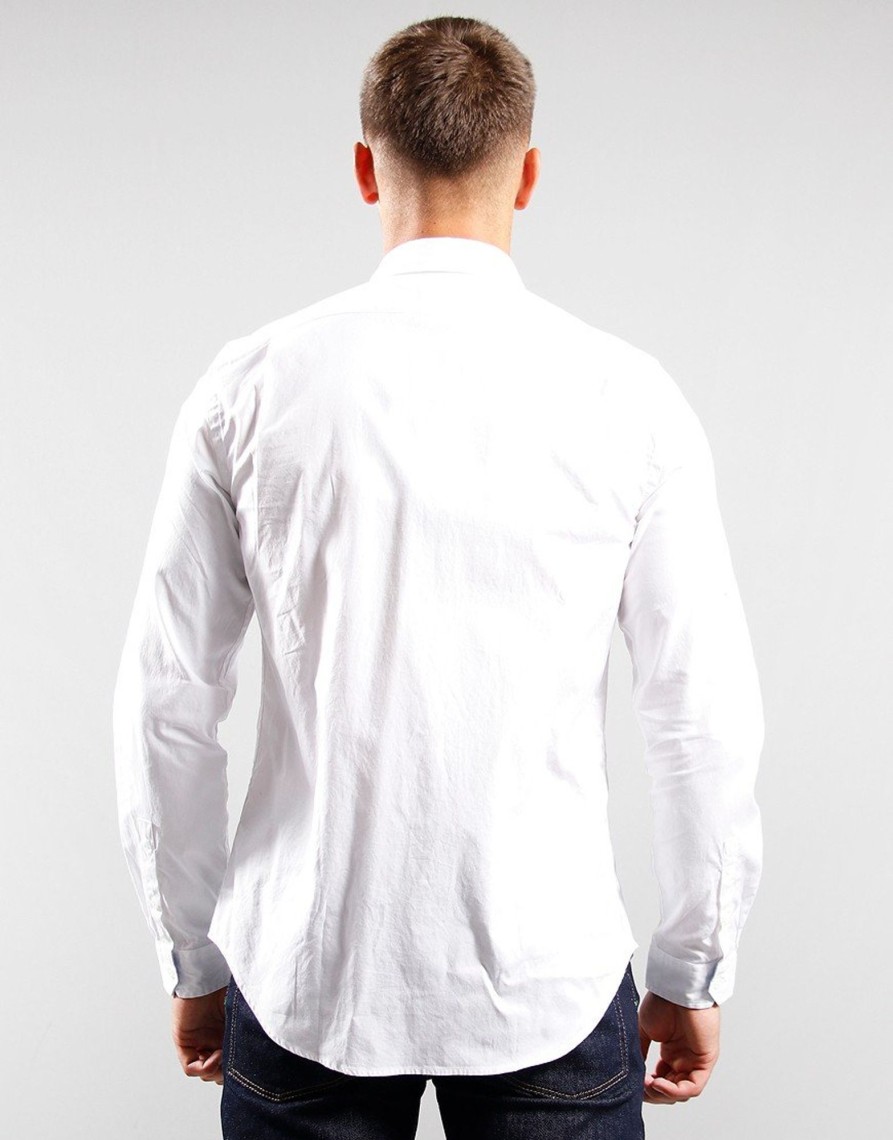 Clothing Paul Smith Shirts | Paul Smith Tailored-Fit Long Sleeve Shirt White (S)