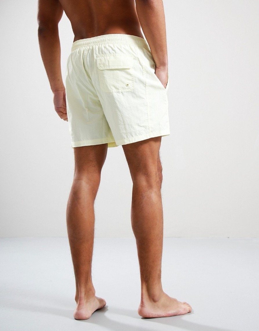 Clothing Barbour Shorts | Barbour International Large Logo Swim Short Yellow (S)