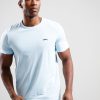 Clothing BOSS T-Shirts | Boss Tee Curved T-Shirt Open Blue (S)