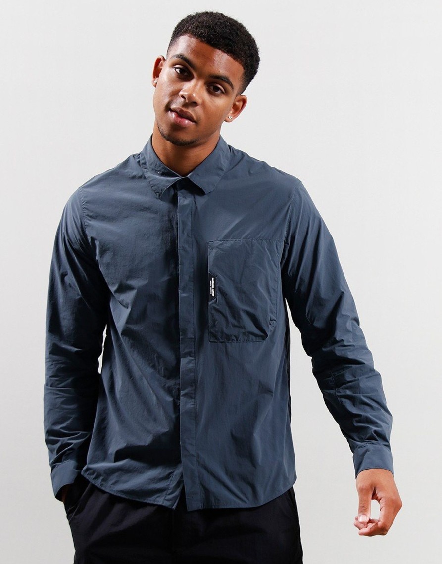 Clothing Marshall Artist Overshirts | Marshall Artist Lucido Overshirt Slate Blue (Xs)