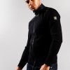 Clothing Belstaff Knitwear | Belstaff Kelby Zip Neck Knit Black (S)