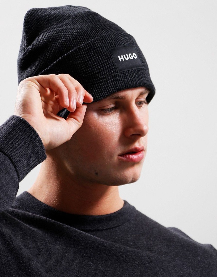 Accessories HUGO | Hugo Xevon Beanie Dark Grey (O/S)