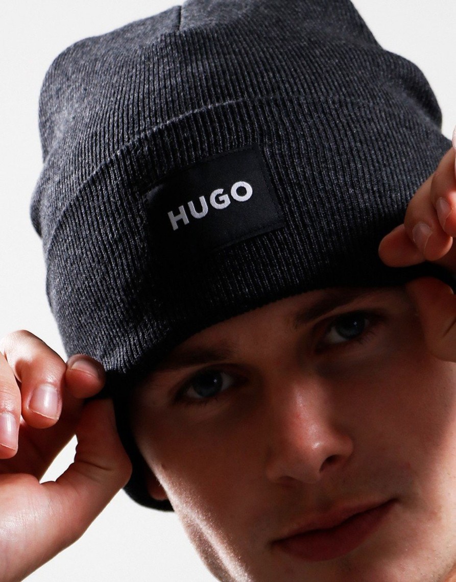 Accessories HUGO | Hugo Xevon Beanie Dark Grey (O/S)