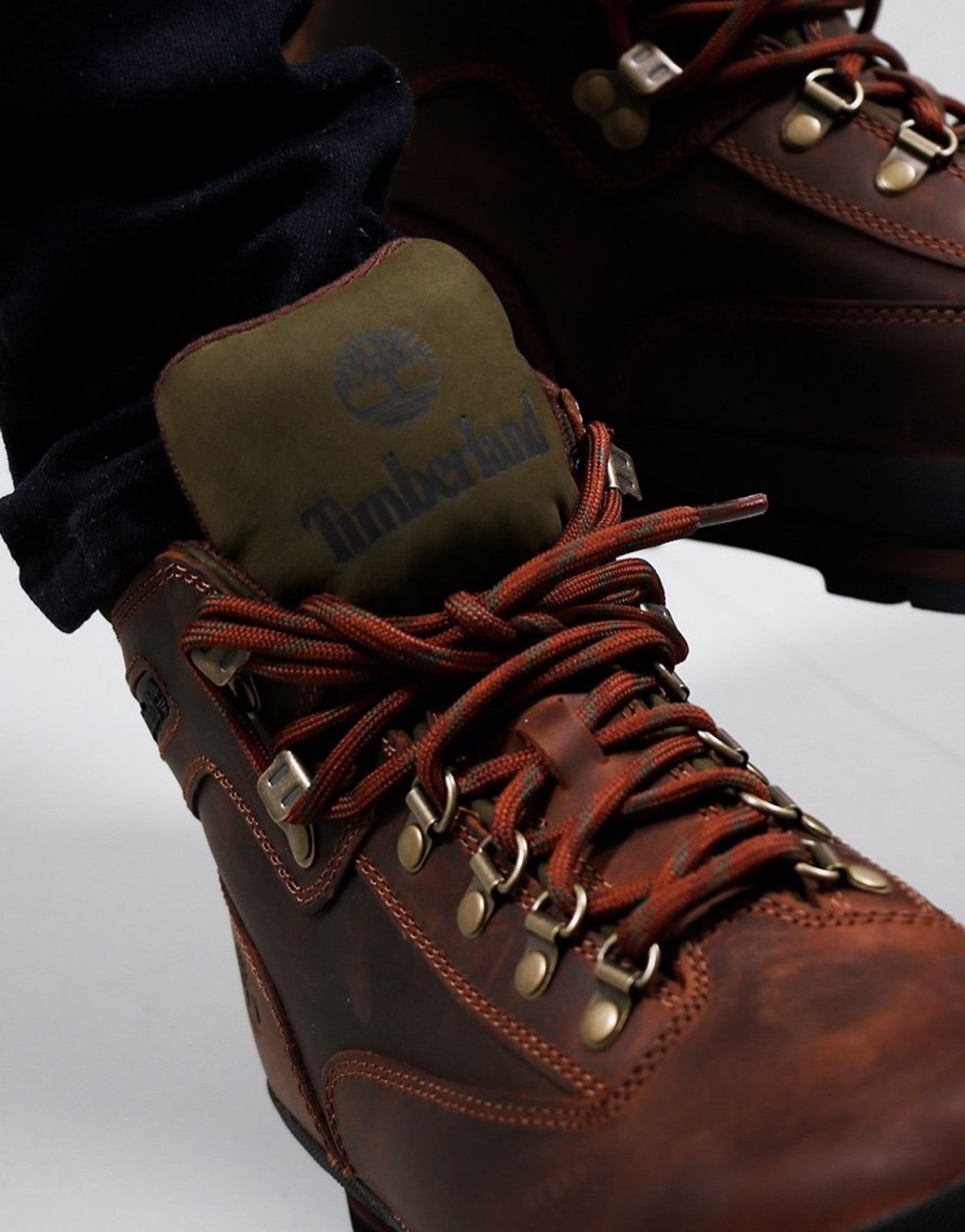 Footwear Timberland | Timberland Euro Hiker Leather Mid Brown/Full Grain (Uk7)