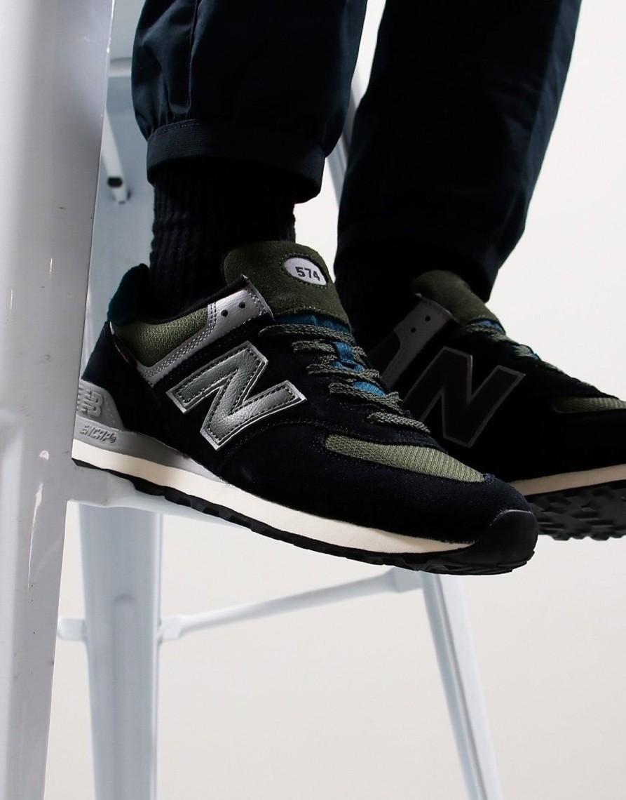 Footwear New Balance | New Balance 574 Trainers Black/Grey (Uk7)