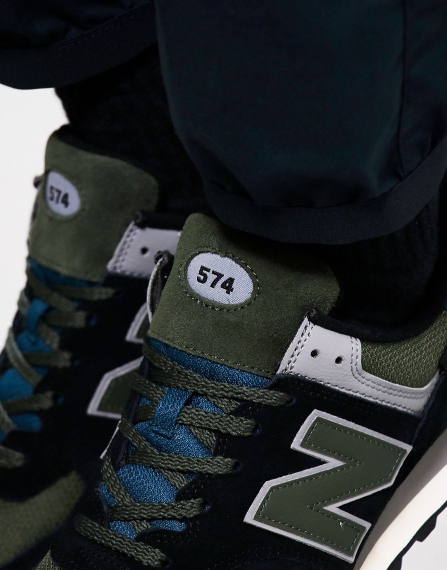 Footwear New Balance | New Balance 574 Trainers Black/Grey (Uk7)