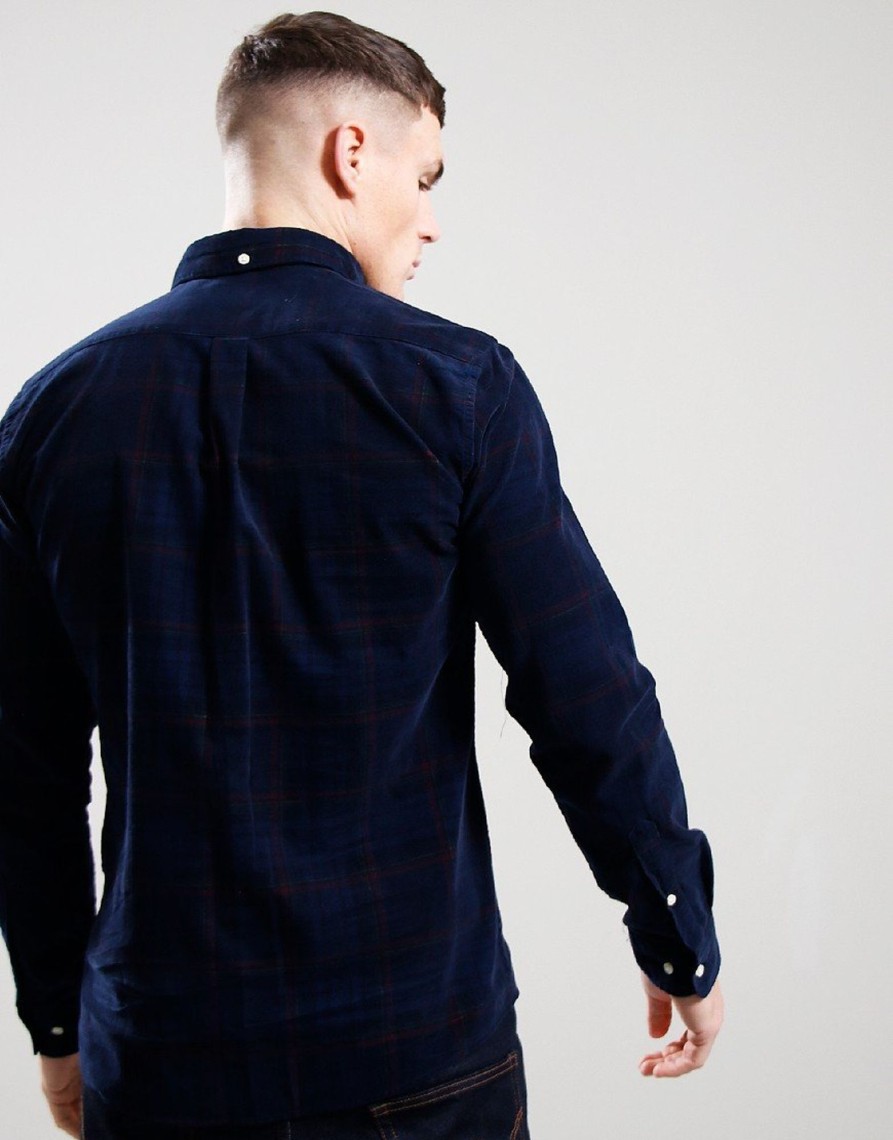 Clothing Barbour Shirts | Barbolur Southfield Tailored Fit Navy (S)