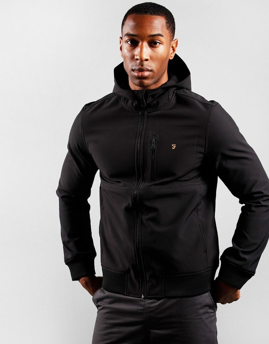 Clothing Farah Jackets & Coats | Farah Rudd Softshell Jacket Black (S)