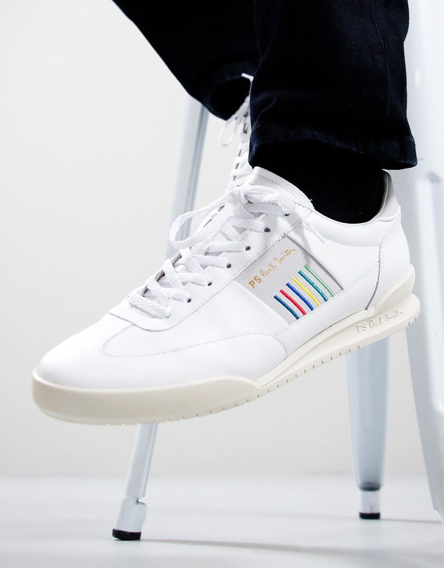 Footwear Paul Smith | Paul Smith Dover Side Stripe Trainers White (Uk7)