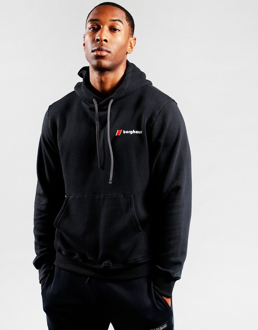 Clothing Berghaus Sweats | Berghaus Heritage Small Logo Hoodie Jet Black (S)