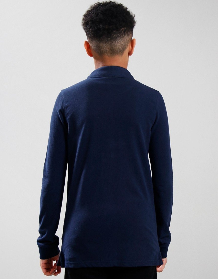 Clothing Lyle & Scott Polo Shirts | Lyle & Scott Junior Long Sleeve Polo Shirt Navy Blazer (12/13Yr)