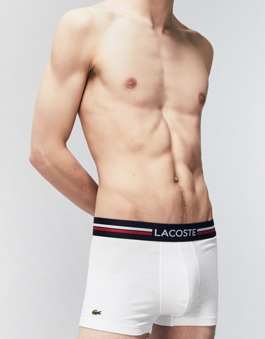 Accessories Lacoste | Lacoste 3 Pack Boxers Navy/White (S)