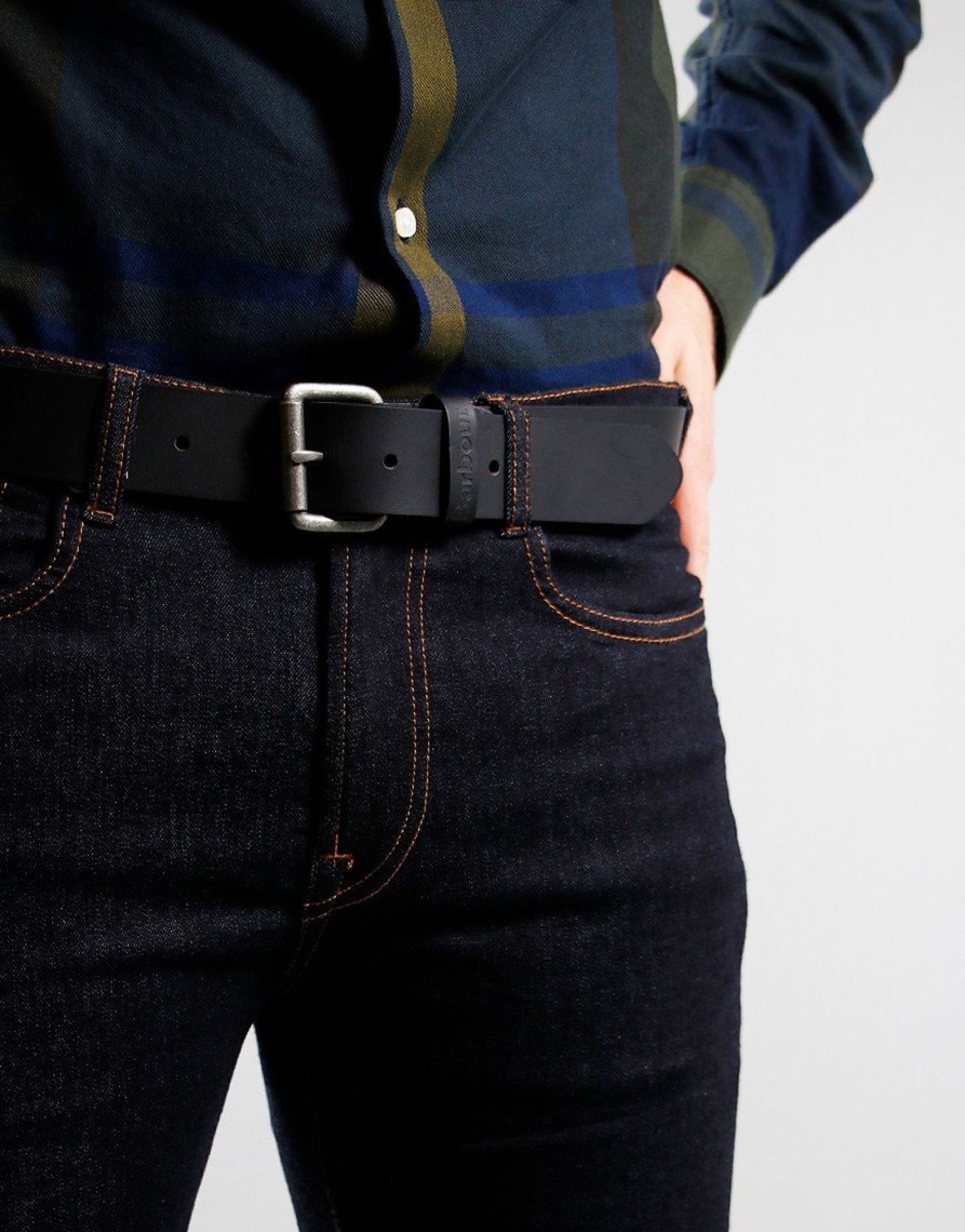 Accessories Barbour | Barbour Allaton Leather Belt Black (M)