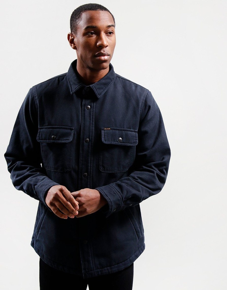 Clothing Filson Shirts | Filson Fleece Lined Jac-Shirt Dark Navy (M)