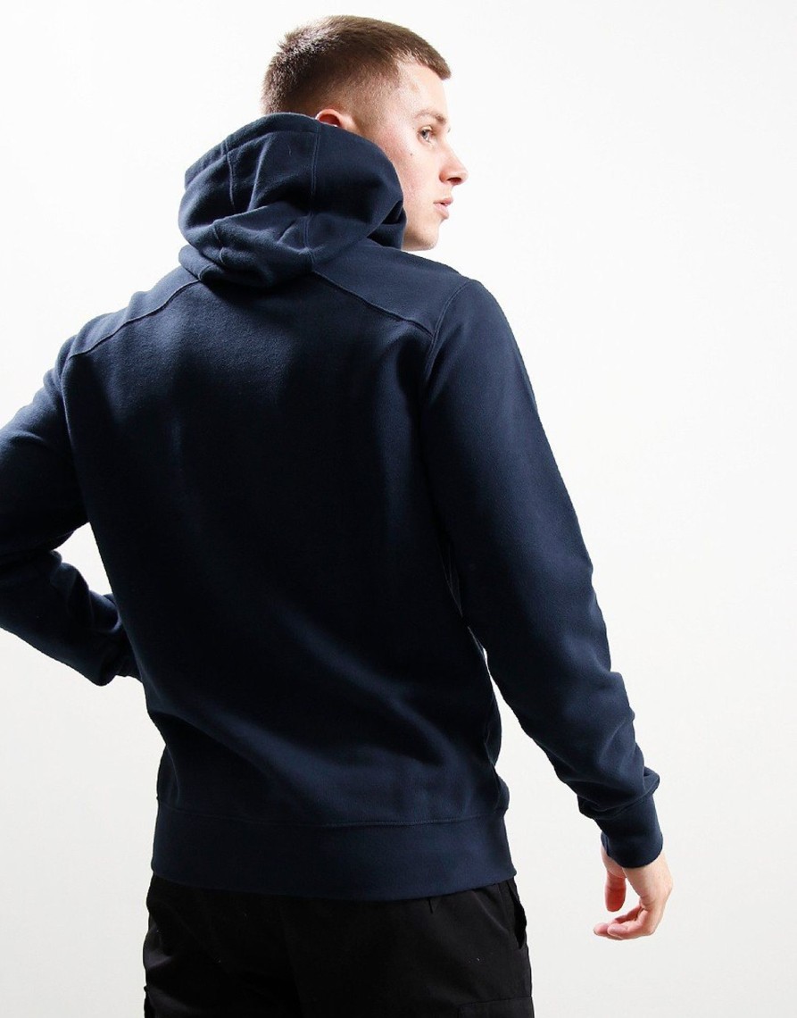 Clothing MA.Strum Sweats | Ma.Strum Chest Print Hoodie Ink Navy (S)