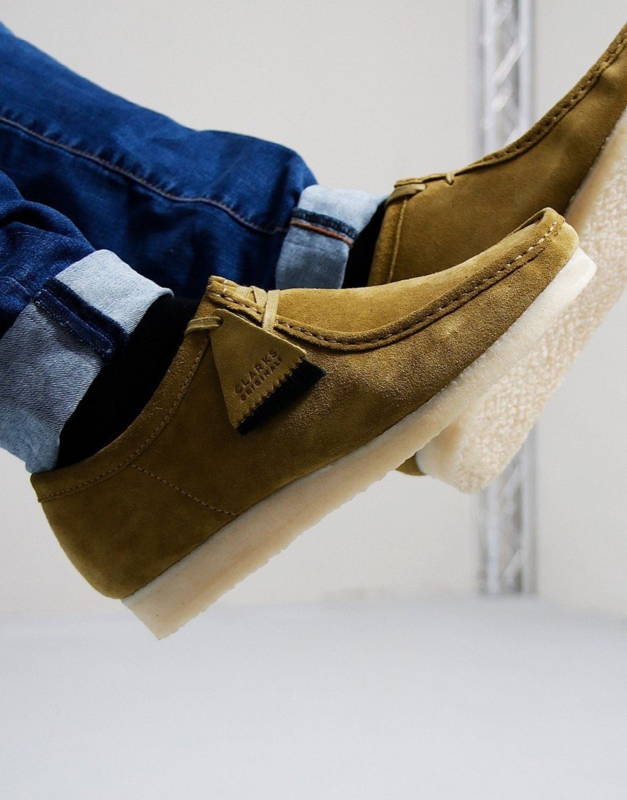 Footwear Clarks Originals | Clarks Original Wallabee Shoe Mid Green Suede (Uk7)