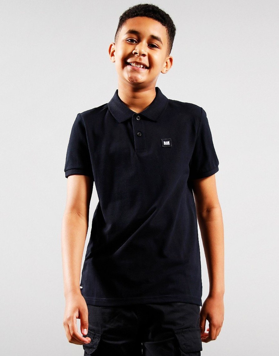 Clothing Weekend Offender Kids Polo Shirts | Weekend Offender Kids Caneiros Polo Shirt Black (4Yr)