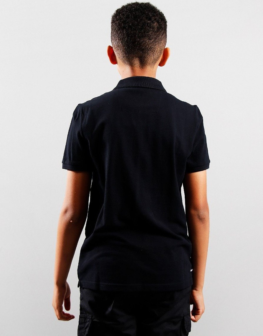 Clothing Weekend Offender Kids Polo Shirts | Weekend Offender Kids Caneiros Polo Shirt Black (4Yr)