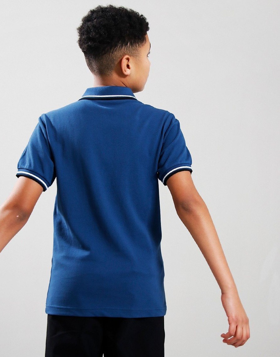 Clothing Fred Perry Polo Shirts | Fred Perry Kids Twin Tipped Polo Shirt Midnight Blue/Snow White/Black (5/6Yr)