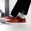 Footwear Fred Perry | Fred Perry Baseline Leather Trainers Tan (Uk7)