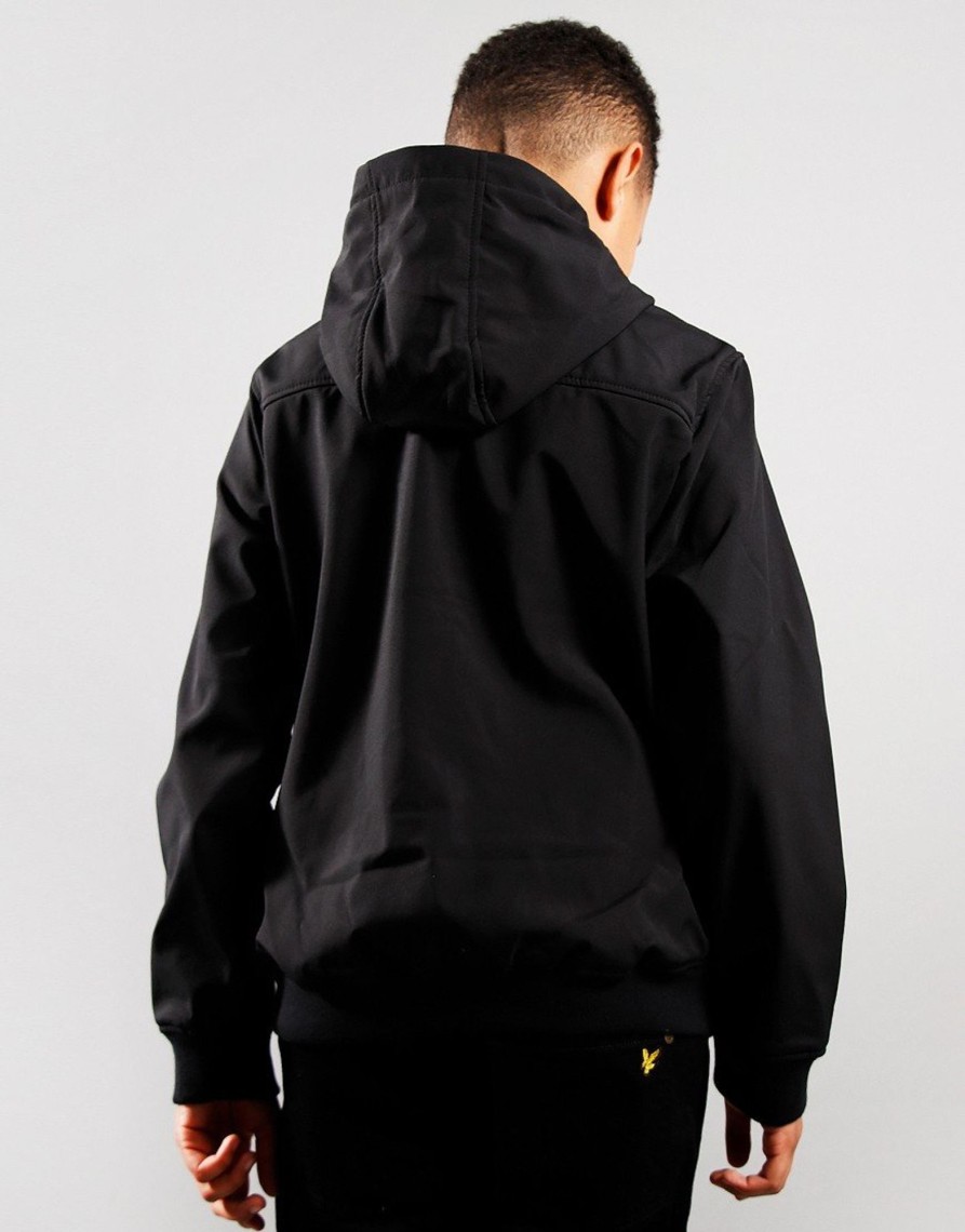 Clothing Lyle & Scott Junior Jackets & Coats | Lyle & Scott Junior Soft Shell Jacket Black (3/4Yr)