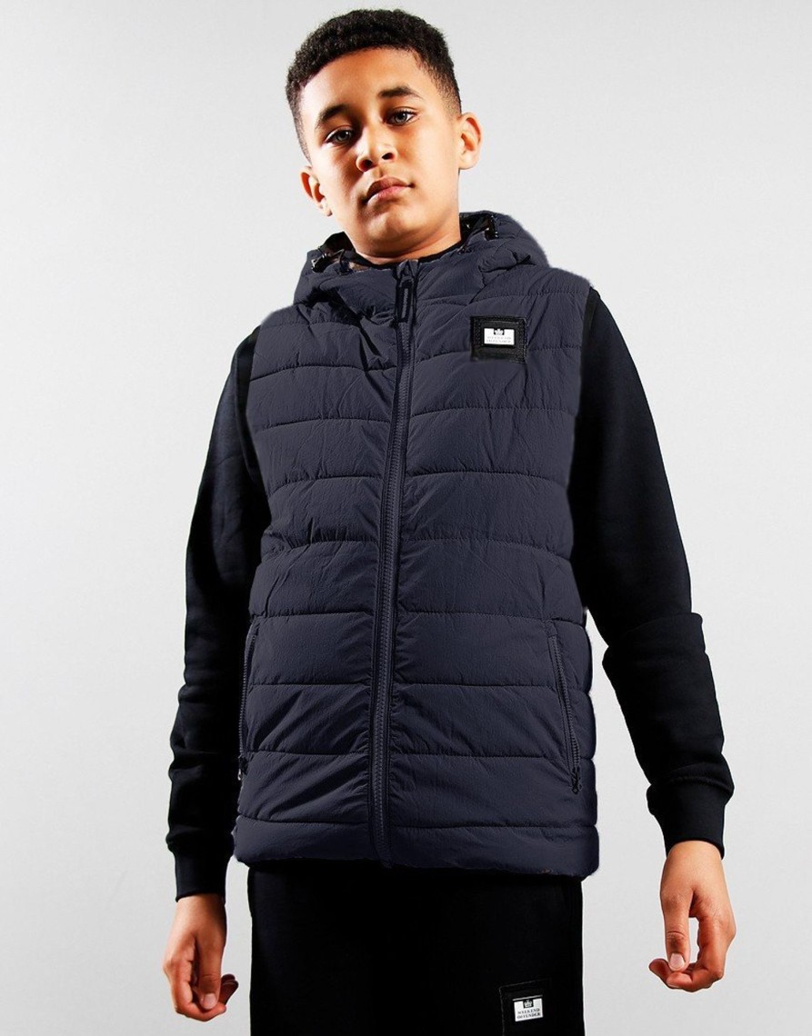 Clothing Weekend Offender Kids Gilets | Weekend Offender Kids Toronto Gilet Navy (4Yr)