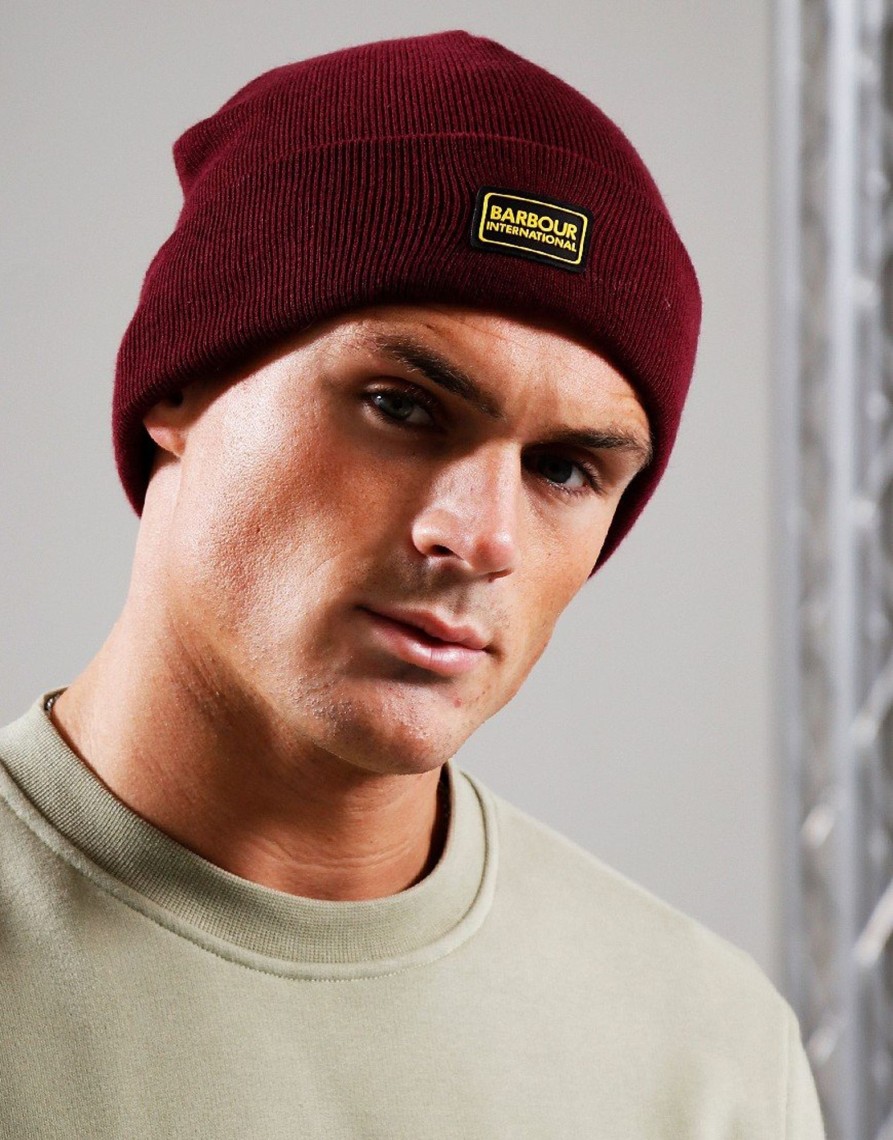 Accessories Barbour | Barbour International Sensor Legacy Beanie Bordeaux (O/S)