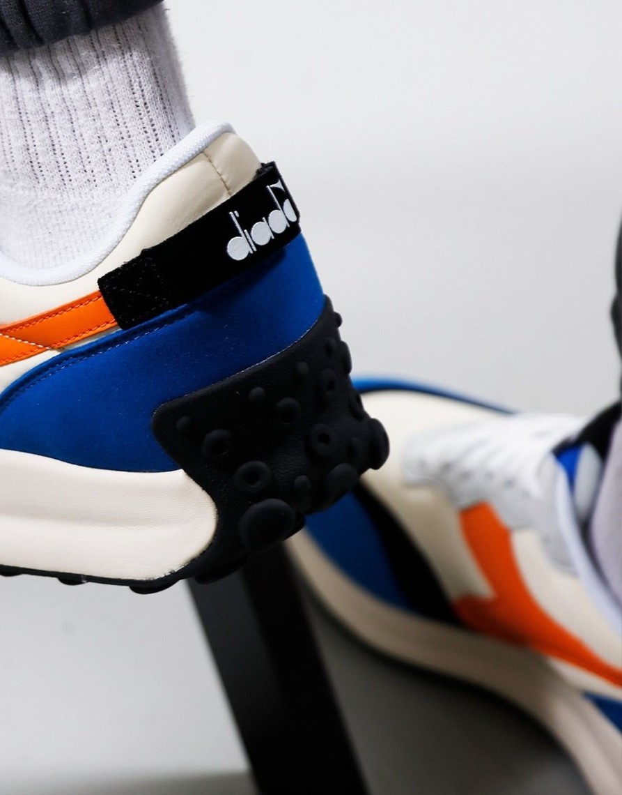 Footwear Diadora | Diadora Race Nyl Trainers White/Snorkel Blue (Uk7)