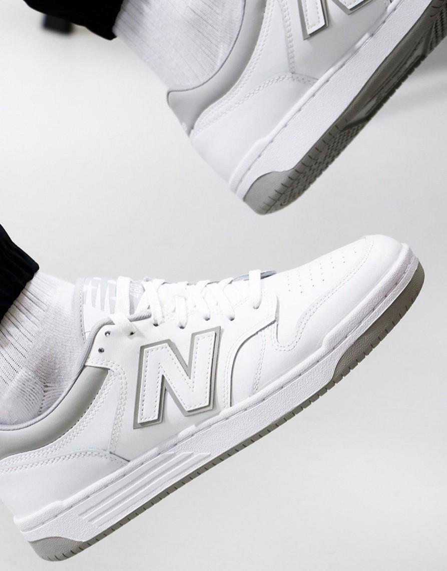 Footwear New Balance | New Balance 480 Trainers White/Grey Matter (Uk7)