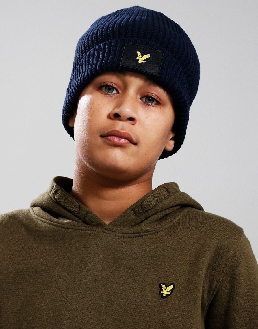 Accessories Lyle & Scott Junior | Lyle & Scott Junior Chunky Rib Beanie Navy (O/S)