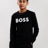 Clothing BOSS Kids T-Shirts | Boss Kids Logo Long Sleeve T-Shirt Black (10Yr)