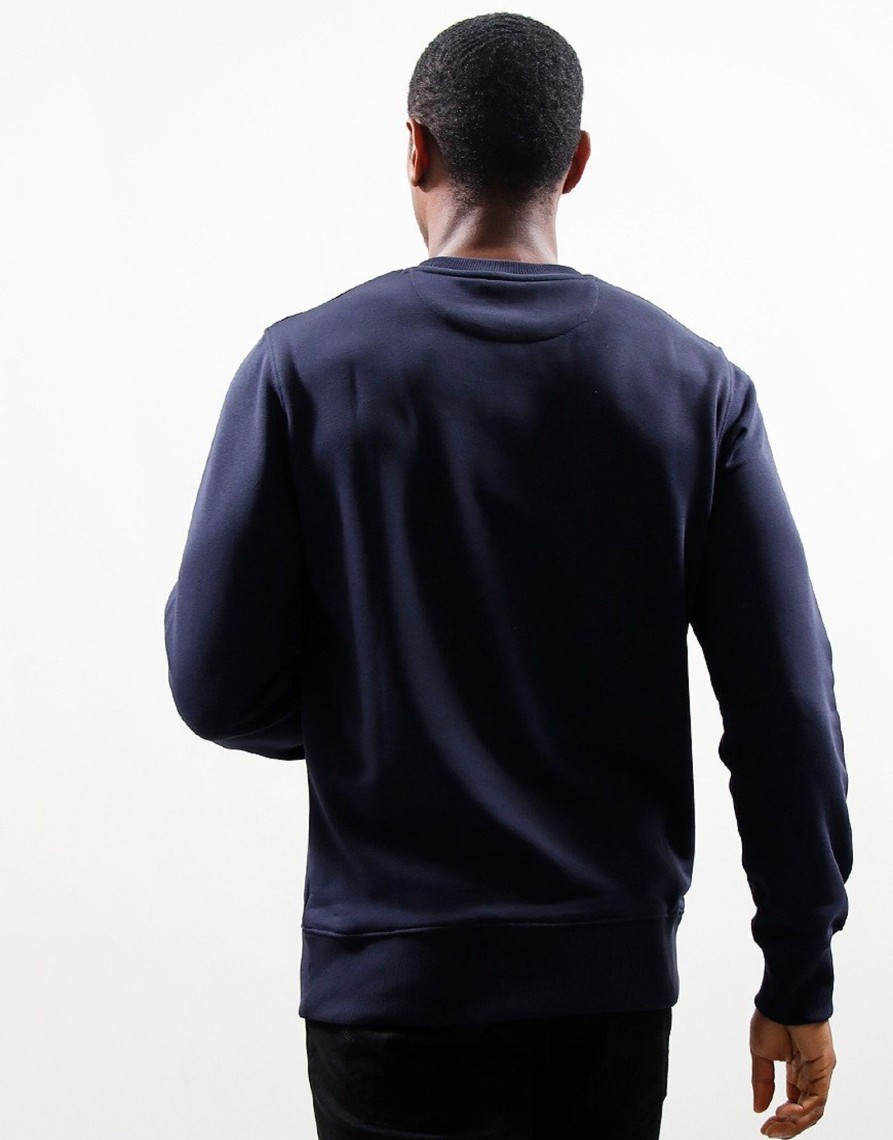 Clothing GANT Sweats | Gant Shield C-Neck Sweat Evening Blue (M)