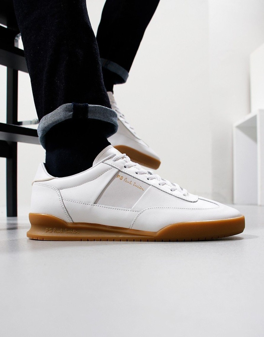 Footwear Paul Smith | Paul Smith Dover Trainers White Gum Sole (Uk7)