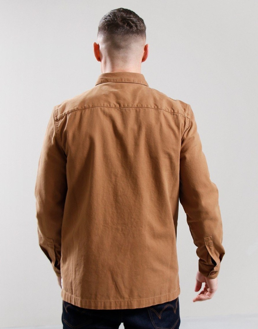 Clothing Barbour Overshirts | Barbour Chester Overshirt Sandstone (M)