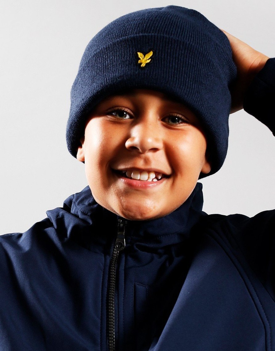 Accessories Lyle & Scott Junior | Lyle & Scott Junior Eagle Beanie Navy (O/S)