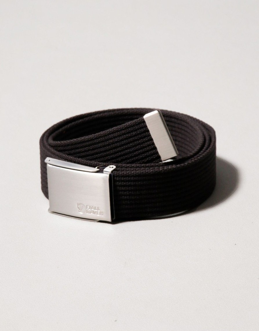 Accessories Fjällräven | Fjallraven Woven Canvas Belt Black (O/S)