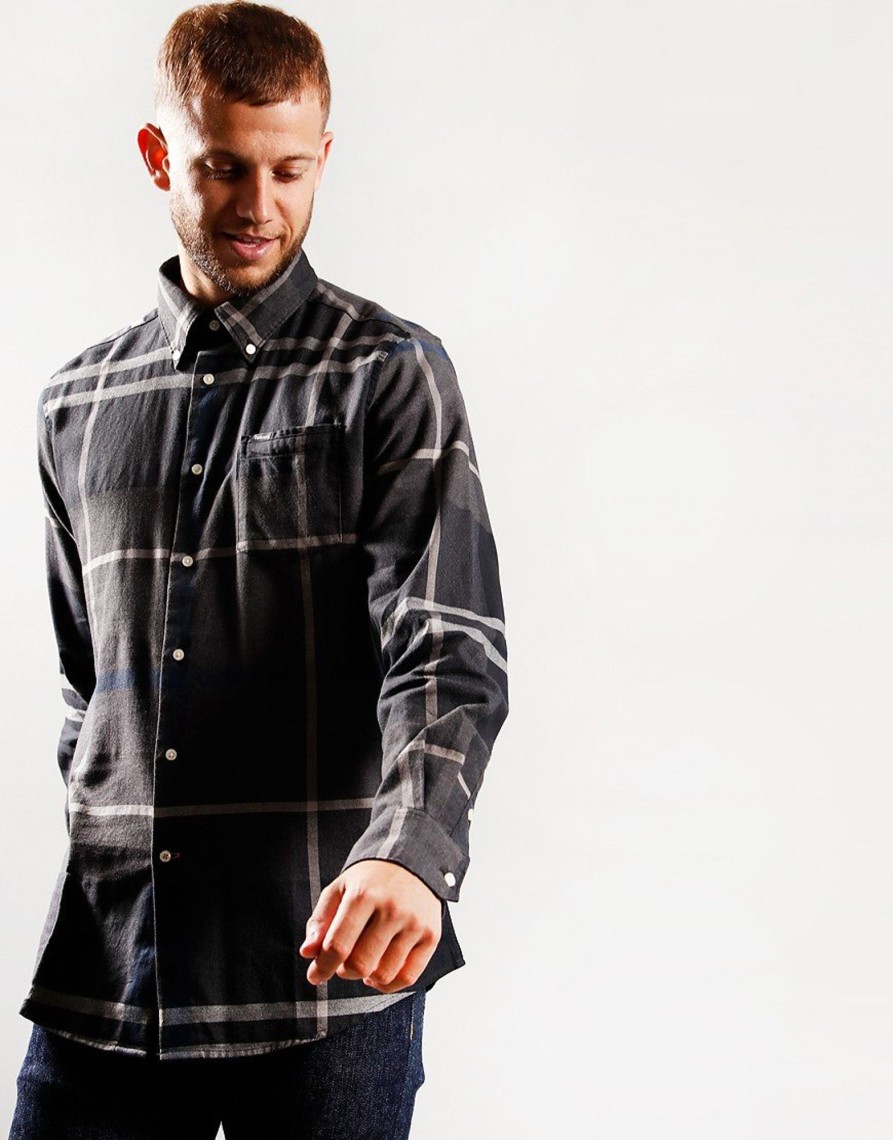 Clothing Barbour Shirts | Barbour Dunoon Long Sleeve Shirt Graphite (S)