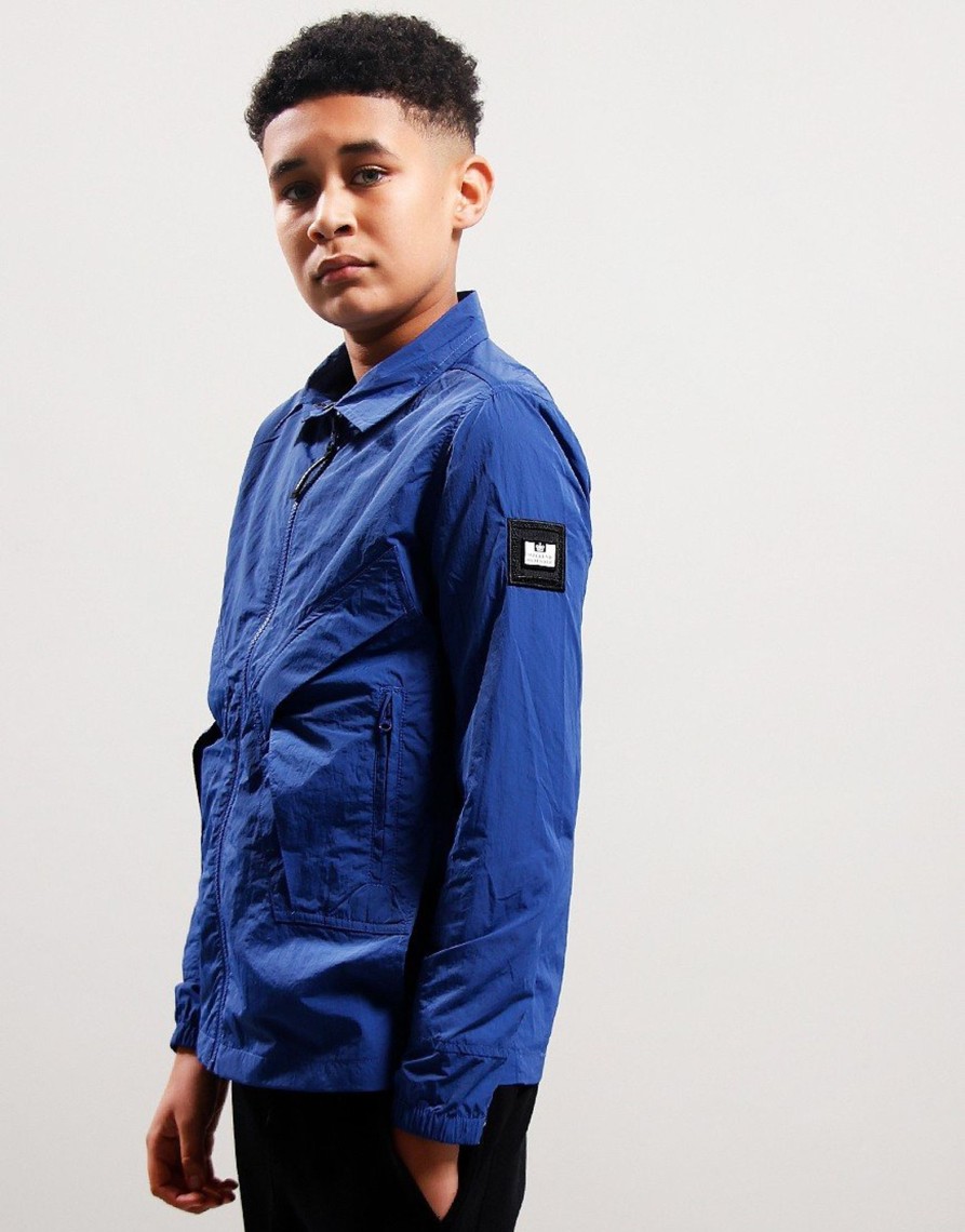 Clothing Weekend Offender Kids Overshirts | Weekend Offender Kids Arrow Highway Overshirt Yale Blue (4Yr)