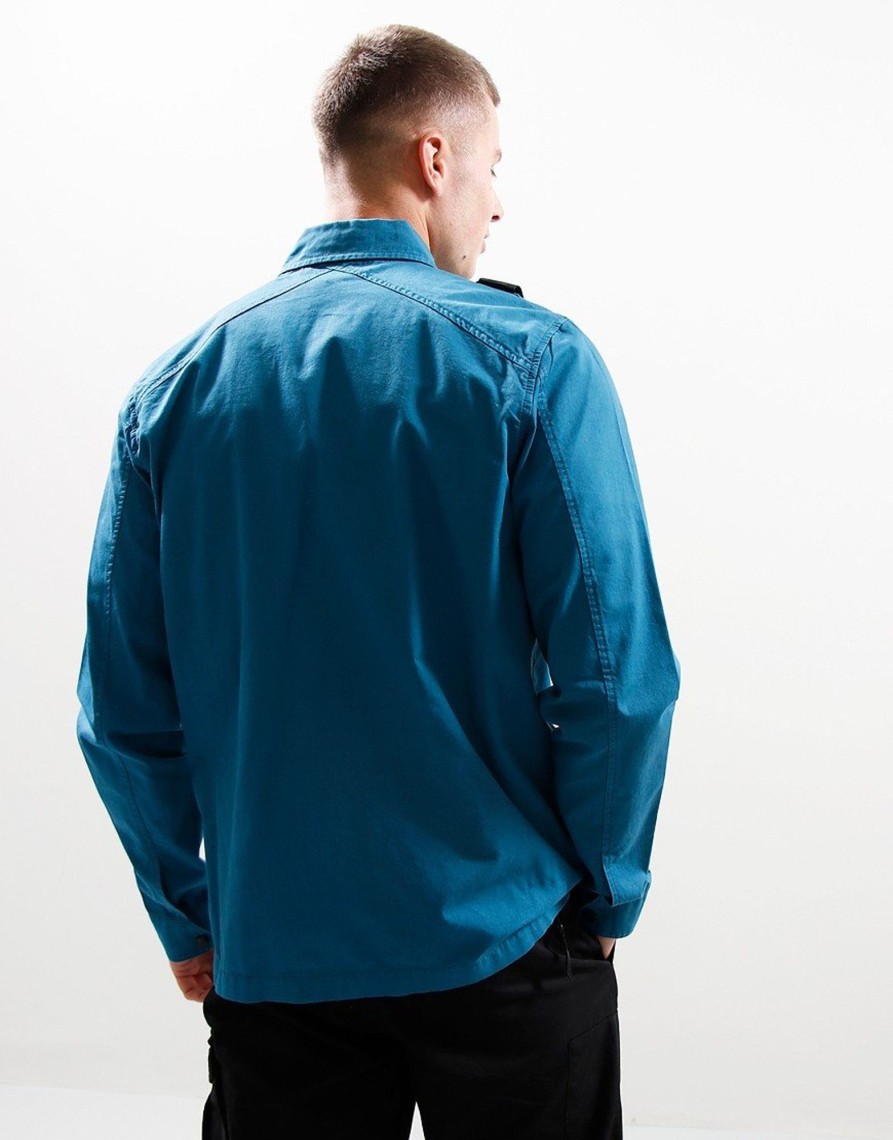 Clothing MA.Strum Overshirts | Ma.Strum Pd Full Zip Overshirt Storm Blue (S)