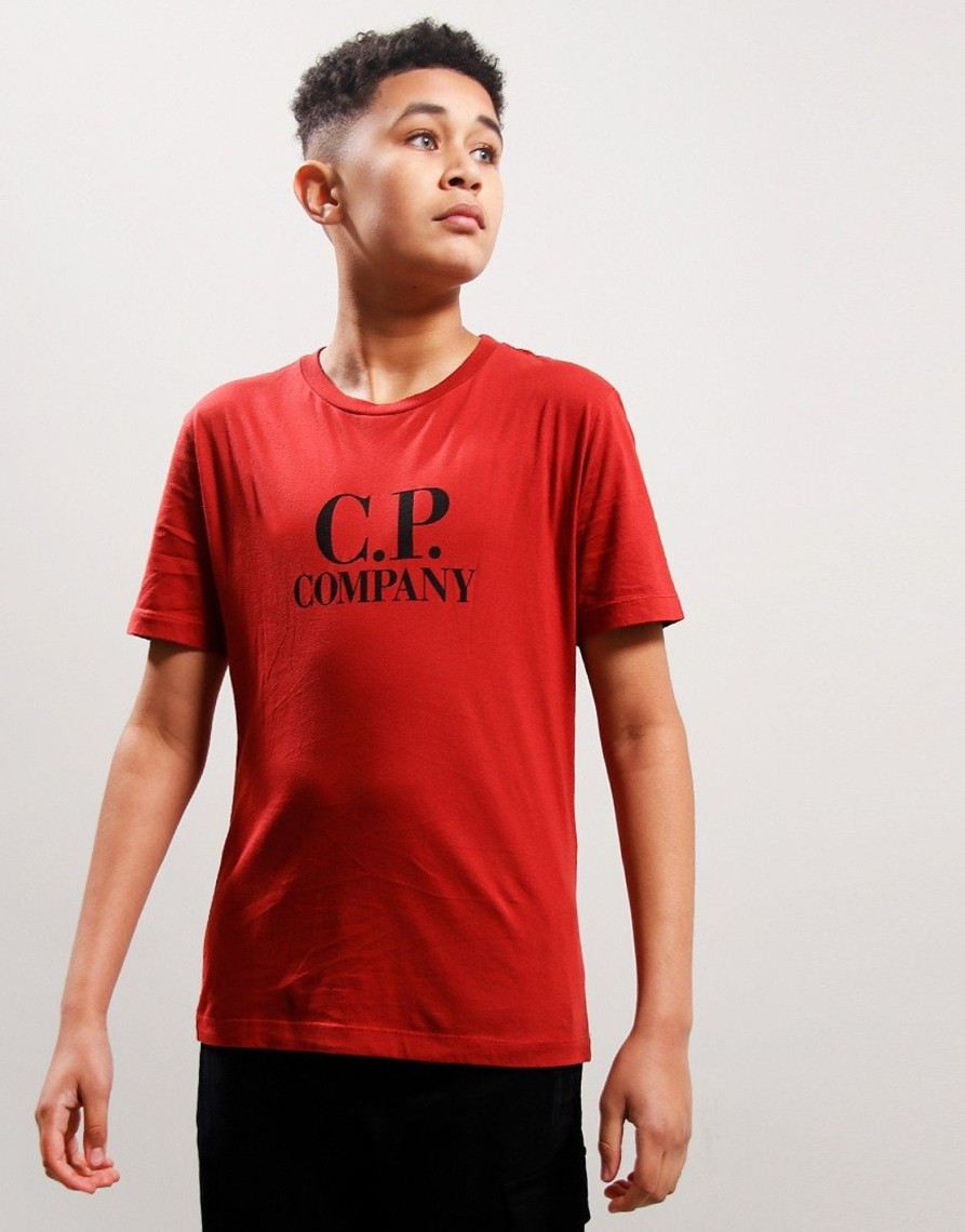 Clothing C.P. Company Undersixteen T-Shirts | C.P. Company Kids 30/1 Jersey Goggle T-Shirt Ketchup (4Yr)