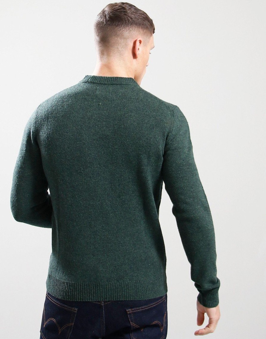 Clothing Farah Knitwear | Farah Birchall Crew Knit Evergreen (S)