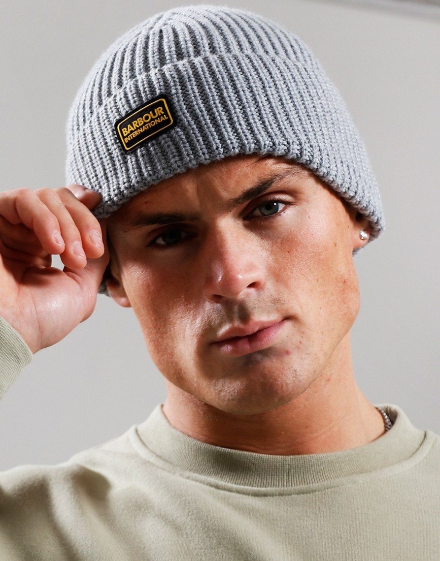 Accessories Barbour | Barbour International Sweeper Legacy Beanie Grey Marl (O/S)