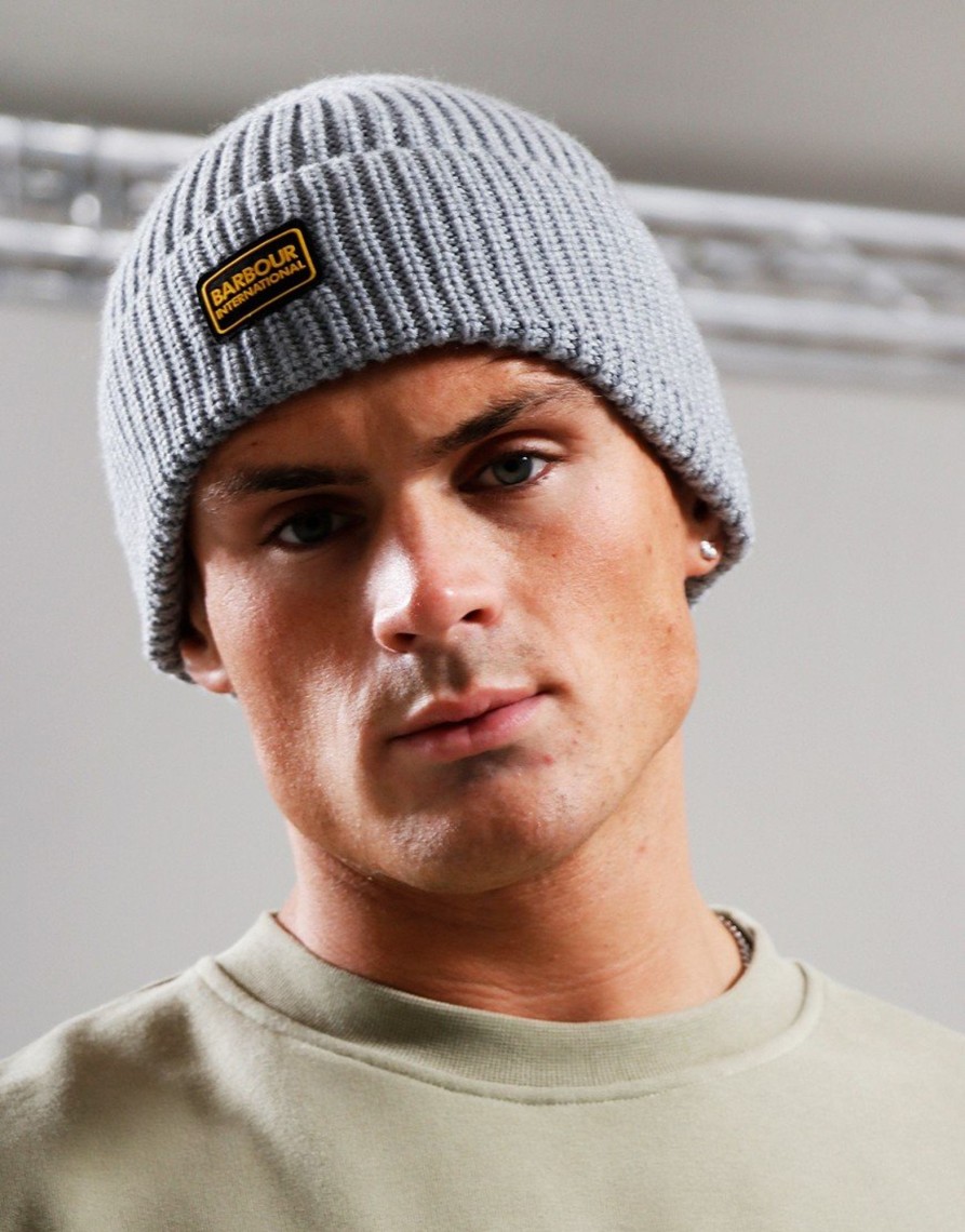 Accessories Barbour | Barbour International Sweeper Legacy Beanie Grey Marl (O/S)