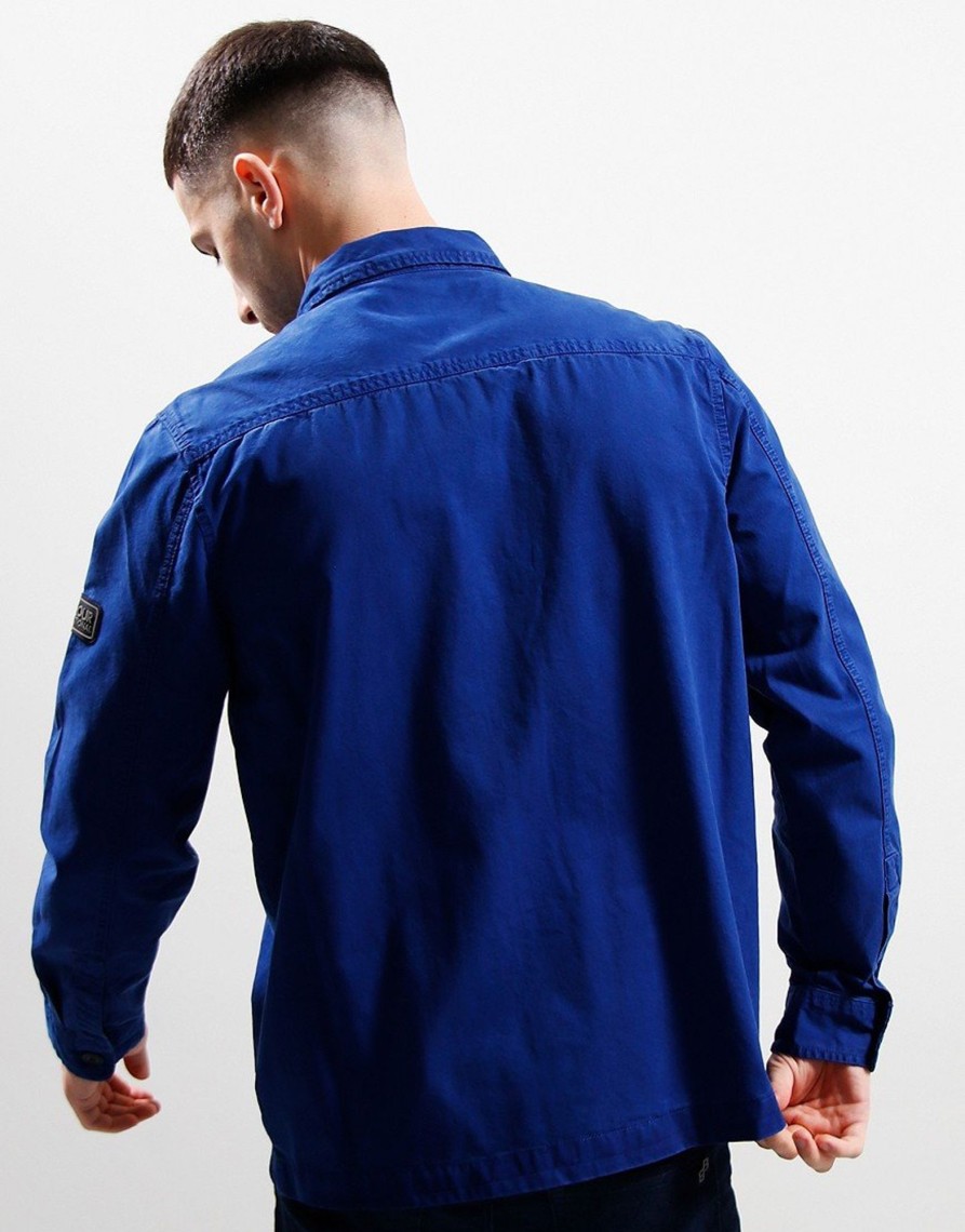 Clothing Barbour Overshirts | Barbour International Adey Overshirt Inky Blue (S)