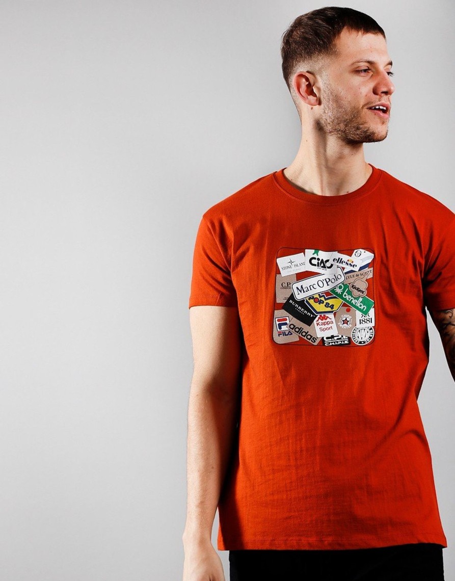 Clothing Eighties Casuals T-Shirts | Eighties Casuals Labels T-Shirt Orange (S)