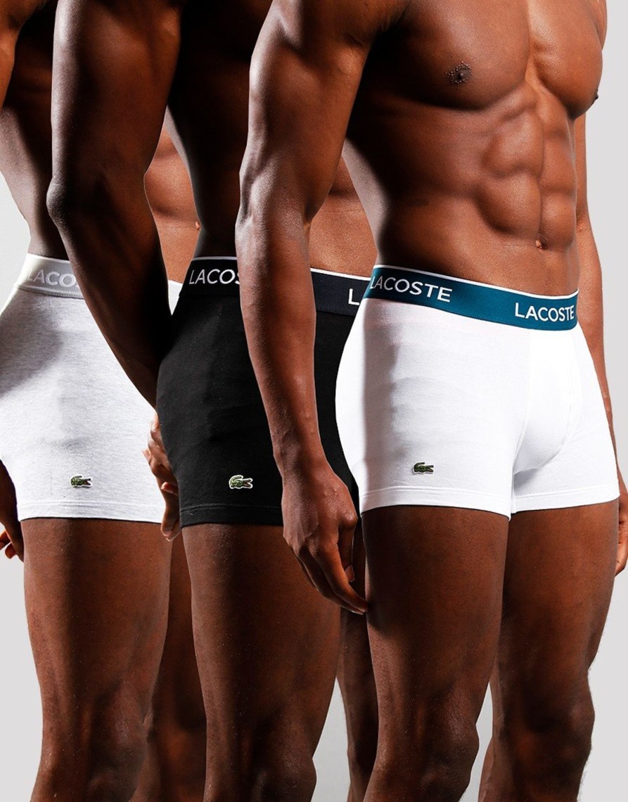 Accessories Lacoste | Lacoste 3 Pack Boxers Black/White/Silver (Xs)