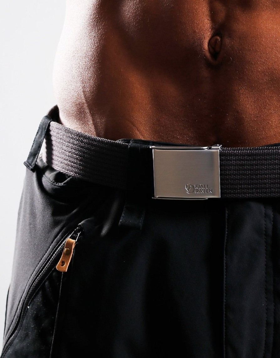 Accessories Fjällräven | Fjallraven Woven Canvas Belt Dark Grey (O/S)